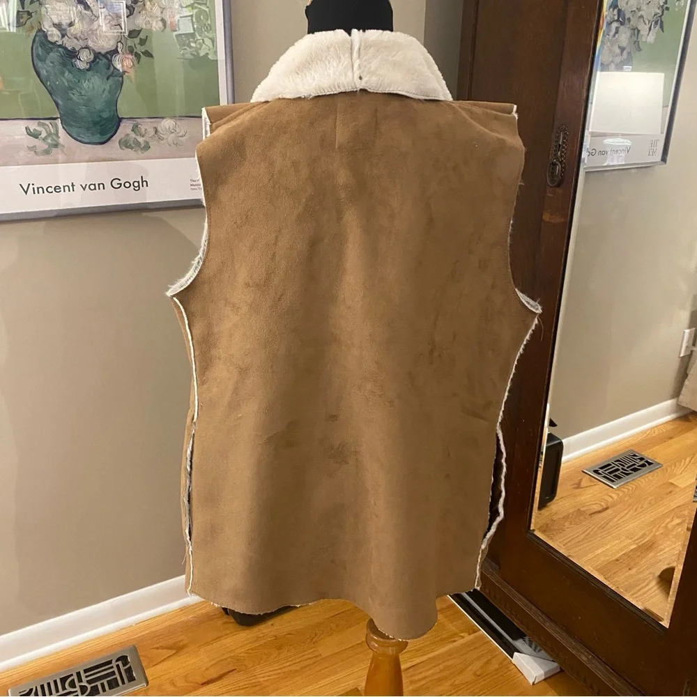 PPLA Clothing Tan Suede/Fur Eatha Vest